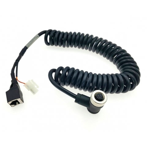 M12 to RJ45 coild cable